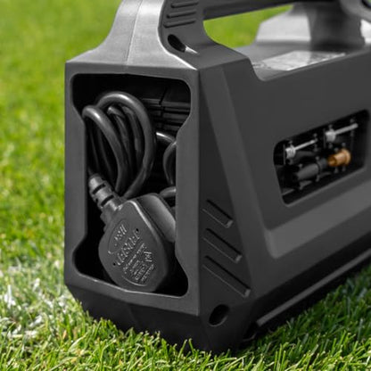 FORZA Electric Ball Pump [230V] – Sports Ball Pump for Fast Inflation – Triple Pressure Gauge [PSI, KPA, & BAR] – EU Plug with UK Adapter