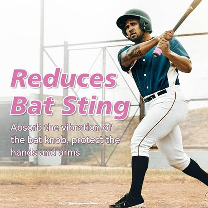 MIPREZT 5 Packs Baseball Bat Grip Choke Up Rings Choke Ring Baseball Softball Teeball Tball Bat Choke Up Ring Bat Knob Baseball Bat Accessories - color: Pink