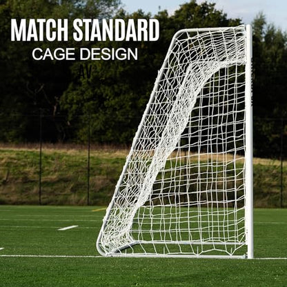 QuickPlay Pro Alu Match60 Portable Aluminum Soccer Goals for Backyard Training - Folding Soccer Goals with 3mm Net for Kids, Teams and Match Play