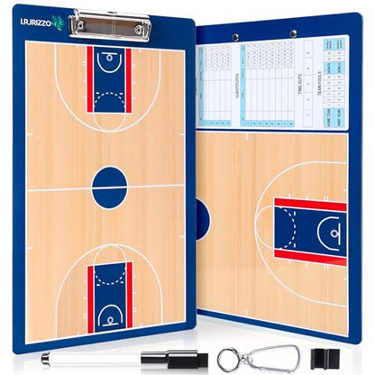 Basketball Dry Erase Coaches Clipboard, Basketball Clipboard for Coaches Double-Sided Basketball White Board for Coaches Writable and Erasable Basketball Dry Erase Board for Coaches Gift - style: Basketball