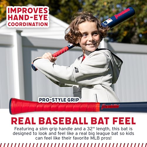 Franklin Sports Blaster Plastic Baseball Bat + Ball Set - Youth 32" Toy Bat + Official Stitched 70mm Lightweight Ball - style: Bat and Ball Set