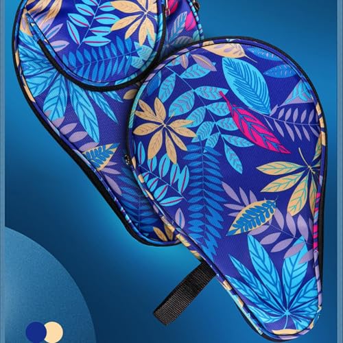 Table Tennis Bag - Colorful Table Tennis Racket Case, Durablee Table Tennis Paddle Case | Elastic Sports Containers Bag, Tennis Racket Storage Bag with Thick Layers for Friends, Teenagers, Families