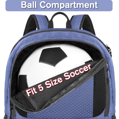 YOREPEK Soccer Backpack,Soccer Bag with Ball Holder, Water resistant Sport Equipment Bags Fit Basketball Volleyball Football - color: Purple