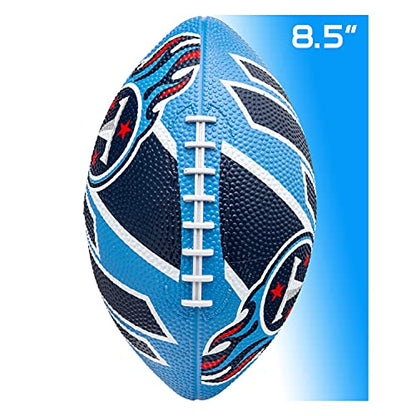 Franklin Sports NFL Team Footballs - Rubber Youth Mini Balls for All Teams - Kids 8.5" Football + Air Pump Sets - Official NFL Licensed - style: Tennessee Titans
