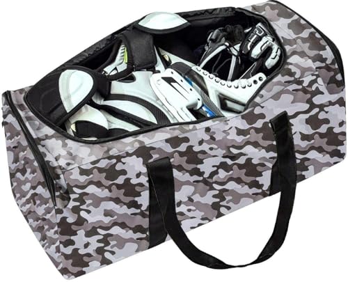 Jetstream Heavy Duty Multi Pocket Durable Sports Gym Equipment Travel Duffel Bag - color: L 32" Camo, size: 32IN
