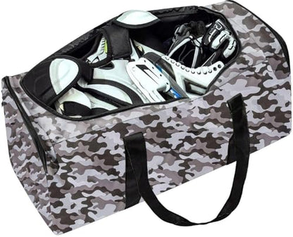 Jetstream Heavy Duty Multi Pocket Durable Sports Gym Equipment Travel Duffel Bag - color: L 32" Camo, size: 32IN