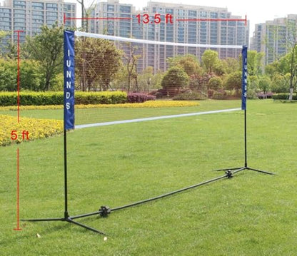 Portable Large Volleyball Badminton Tennis Net with Carrying Bag Stand/Frame 10/14/17/20 FT - size: 14FT