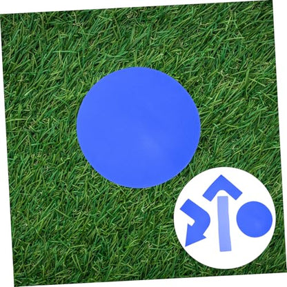Happyyami 4Pcs Agility Training Spot Markers Outdoor Ground Marking Tools with Arrow Rounded and Right Angle Shapes for Soccer Basketball Football Drills