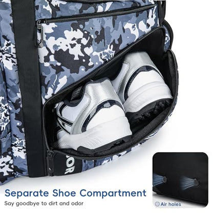 KAVIGOR Baseball Bag for Youth and Adult, Softball Bag 50L Large Capacity Holds 4 Bats, Equipment Backpack with Shoes Compartment