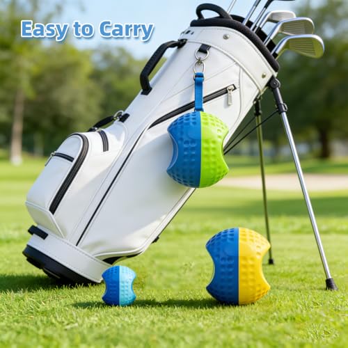THEMARS Golf Swing Trainer, Golf Training Aid Ball - Soft PU Foam Forearm Connection Ball & Practice Equipment & Posture Correction | Fix Chicken Wing, Slicing & Scooping with Adjustable Lanyard - size: Small
