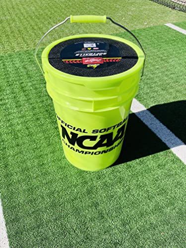 Rawlings | Bucket of 18 Practice Softballs | Ages 12U | 12" | Synthetic Cover