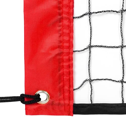 Aoneky 21ft Outdoor Replacement Portable Pickleball Net - Indoor Standard Regulation Pickleball Court Netting Only, Red
