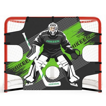 Hikeen Premium Hockey Goalie Shooting Target Tear - Proof Hockey Goal Practice Target with 7 Target Holes - Street Hockey & Ice Hockey Net Goalie Target for Practicing Shooting Accuracy - size: 54" X 44"