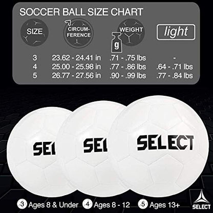 SELECT Club Soccer Ball - color: White/Green V22 - 1-Ball, size: 5
