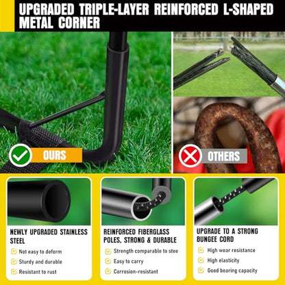Soccer Goal, Kids Soccer Goals for Backyard Set, 2 Pack of Portable Pop Up Soccer Net with Soccer Ball, Cones, Complete Training Equipment for Youth, Toddler Outdoor Sports Games