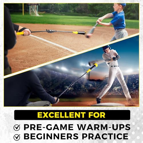 PLAYAPUT Hitting Trainer for Baseball and Softball, 52" Baseball Hitting Stick Practice Swing,Hitting,Batting,Easy Set Up & Take Down Swing Trainer Great for One-On-One Coaching Training Equipment
