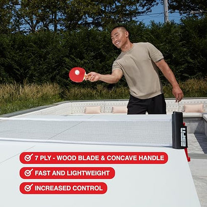 ESPN Ping Pong Set, Table Tennis Ideal for Family Games and Game Night - color: Net + 2 Paddles + Balls