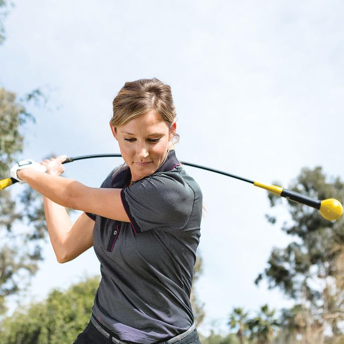 SKLZ Golf Swing Trainer and Warm Up Tool- Essential Golf Accessories for Golfers, Increase Swing Speed, Distance, Balance and Grip Strength - style: Gold Flex 40" Swing Trainer