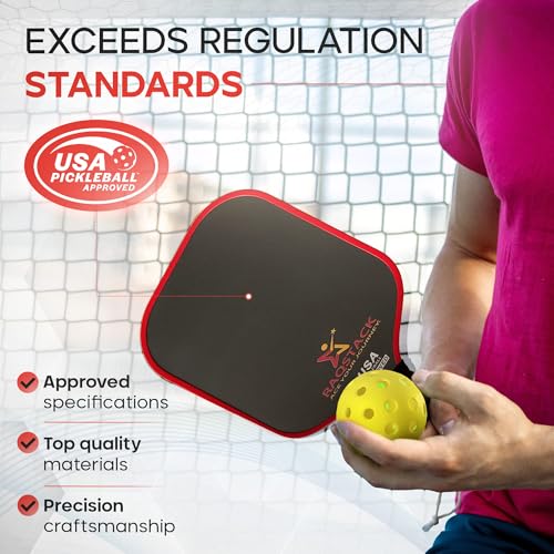 Carbon Fiber Pickleball Paddles with 4 Indoor Pickleball Balls - Top Performing T700 Pickleball Paddle USA Approved - Ace Your Journey with Our Pickle Ball Paddle