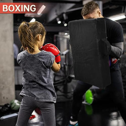 Martial Kick Shield Blocking Pads Football Basketball: high-Density Sponge pad Curved Grip & Forearm Strap — Impact Dispersion Home Gym Practice & Team Sessions Adults Youth