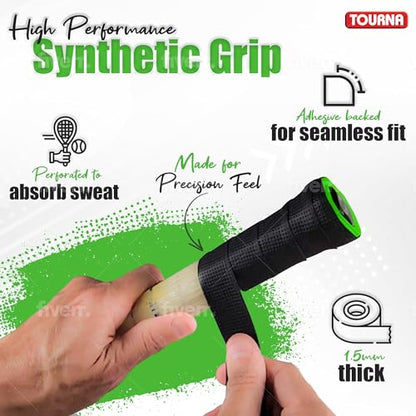 Tourna PRO Tour Grip Thin Replacement Tennis Grip 1.5mm - style: White