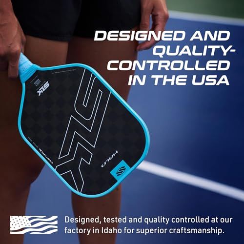 Selkirk Sport SLK Halo Raw Carbon Fiber Pickleball Paddle | Power, Pro and Control Pickleball Paddles | T700, 18K Ultraweave, Aramid Fiber LinkWeave | Designed & Controlled in USA - color: Control | Blue | 2025, size: Max (All - Around Paddle)