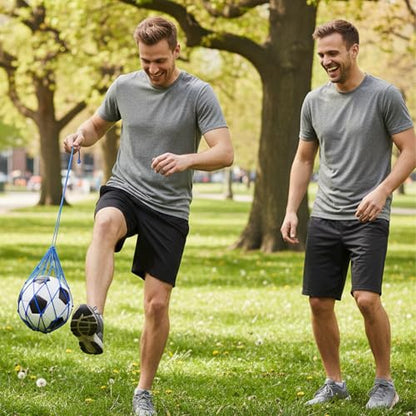 2 Pcs Soccer Kick Trainer, Football Return Net Fits Size 3, 4, 5 Balls Soccer Training Aid Equipment for Throw Solo Juggling Practice