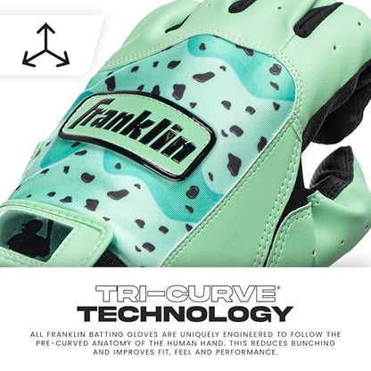 Franklin Sports MLB Youth Batting Gloves - Digitek Camo Baseball + Softball - Premium Leather - Many Sizes + Colors - Youth