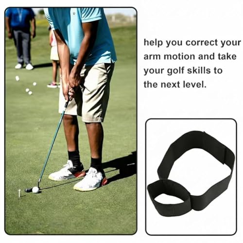 TRS Slider Golf Training Aid - Adjustable Golf Swing Correcting Arm Band for Connection & Stability - Premium Nylon Elastic Swing Trainer for Beginners, Men & Women