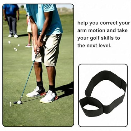 TRS Slider Golf Training Aid - Adjustable Golf Swing Correcting Arm Band for Connection & Stability - Premium Nylon Elastic Swing Trainer for Beginners, Men & Women