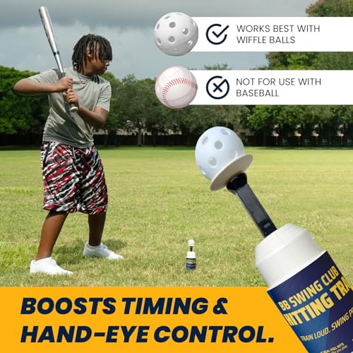 Pop-Up Baseball Trainer for Hitting Practice, Pro Hitting Training Equipment with Ball Launcher Action, Skill Development Tool for Timing & Contact
