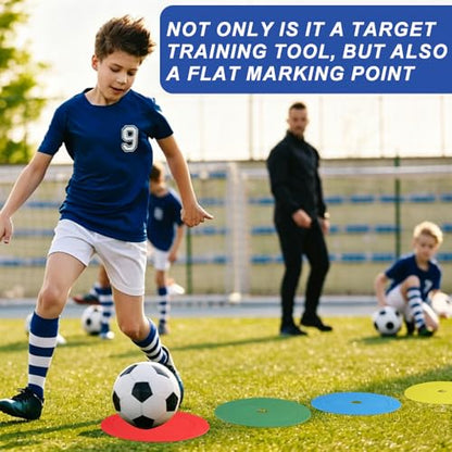 6Pcs Soccer Goal Target Net, Top Bins Soccer Goal Net, Corner Soccer Train Goal with Adjustable Straps, for Football Shooting Accuracy Practice Equipment, Easy to Attach/Detach, 28x22 Inches