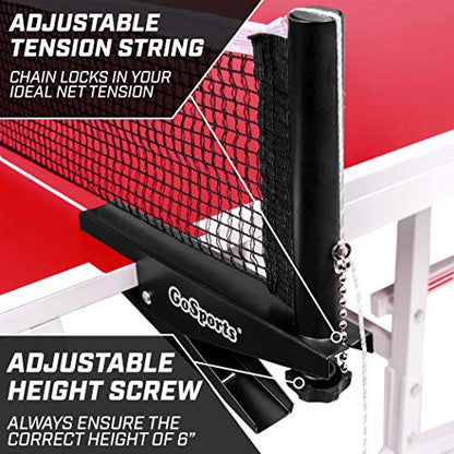 GoSports Universal Regulation Table Tennis Net with Clamps 72 Inch Tournament Regulation Net with Adjustable Side Posts