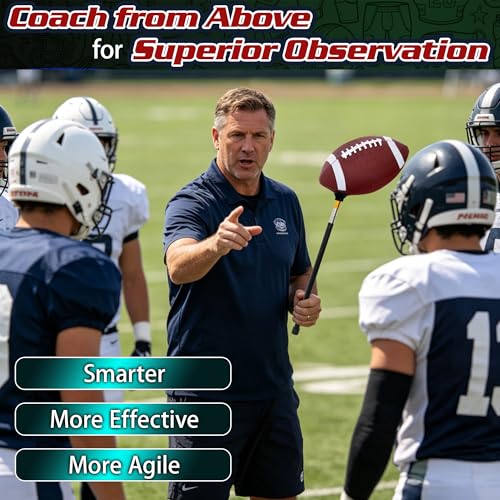 Football Snap Trainer Pro, Sizi 6 Football Training Equipment for Defensive Line Reaction Speed & Snap Timing, Telescoping Collapsible Coaching Stick for Football Drills, Special Teams Practice Aid