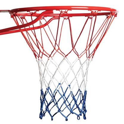 Champion Sports 4mm - 50gm - Basketball Net - Braided Nylon - Red/White/Blue