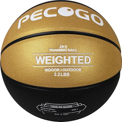Size 7 Weighted Training Basketball (2.2/3/3.3 lbs) - Heavy Indoor/Outdoor Basketball for Dribbling, Passing, Rebounding & Skill Development - size: 2.2LBS