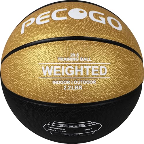 Size 7 Weighted Training Basketball (2.2/3/3.3 lbs) - Heavy Indoor/Outdoor Basketball for Dribbling, Passing, Rebounding & Skill Development - size: 2.2LBS