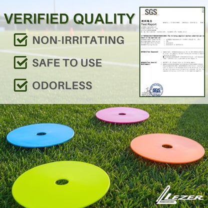 LEZER 6 Inch 8 Inch Flat Cones, Spot Markers, Soccer Cones, Field Court Markers, Sit Spots, Flat Discs, Soccer Training Equipment, Agility Practice, Football, Made in Taiwan - style: 6 inch with 48 pcs