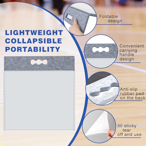Drydiet Basketball Shoe Traction Mat 30 Sheets for Shoes with 15" x 18" Replaceable Sheets Basketball Portable Traction Pad Grip Enhancer Non Slip Mat for Sports Courts Gym