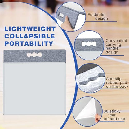 Drydiet Basketball Shoe Traction Mat 30 Sheets for Shoes with 15" x 18" Replaceable Sheets Basketball Portable Traction Pad Grip Enhancer Non Slip Mat for Sports Courts Gym