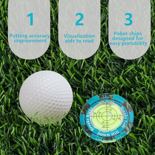 1 Pack 360° Triple Line Golf Ball Marker，Golf Ball Line Marker Tool，Golf Ball Marker Stencil，Alignment Ball Marker，Golf Accessories - color: Golf green readers (Green)