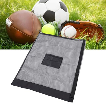Estink Sports Ball Net Bag PU Basketball Net Bag Holds Balls Portable Gear Carrier with Open Mesh Access for Practice Game Days Teams Schools