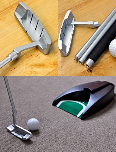 LEAGY 4-Section Portable Putter - Right & Left Hand, 2 Golf Balls, 1Pack Golf Bag