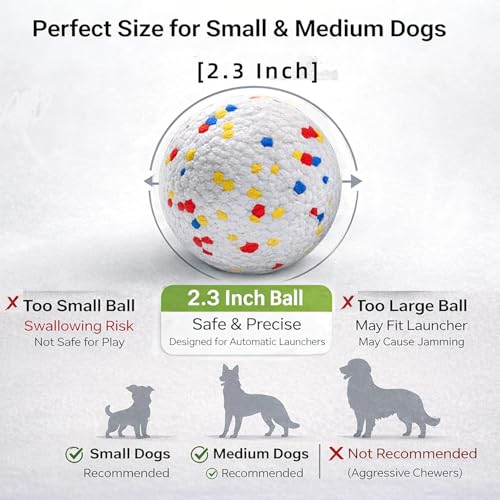 Dog Toy Balls, 2.3 Inch ETPU Material, Replacement Balls for Automatic Ball Launcher Machine, Perfect for Small & Medium Dogs, Perfect for 2.3 Inch Automatic Launcher - color: yellow