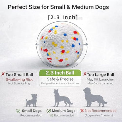 Dog Toy Balls, 2.3 Inch ETPU Material, Replacement Balls for Automatic Ball Launcher Machine, Perfect for Small & Medium Dogs, Perfect for 2.3 Inch Automatic Launcher - color: yellow
