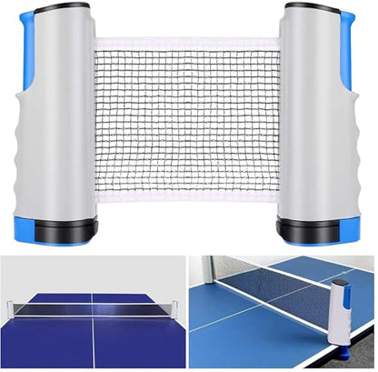 Ping Pong Net, Retractable Table Tennis Net Ping Pang Net Table Tennis Net Adjustable Portable for Indoor and Outdoor, Gray