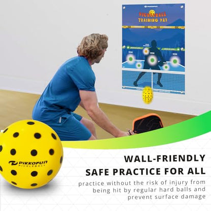 Silent Pickleball Balls - Quiet Foam Pickleballs for Indoor and Outdoor Practice - Includes 3 Balls and Tube - 3 Pack Soft Pickleballs - color: A-Yellow