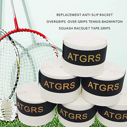 Tennis Grip Tennis Racket Grip Tape Absorbent Anti-Slip Tennis Overgrip for Tennis Badminton Pickleball Racquet Handle Overgrips and Overwraps, Embossed Surface - color: 6 Blue Grips