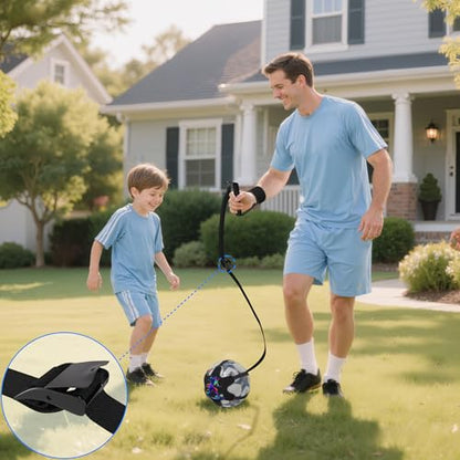READAEER Soccer Training Equipment for Kids Adults, Adjustable Waist or Wrist Belt for Kicking and Passing Practice, no Waste time Picking up the Ball(Football is not Included)