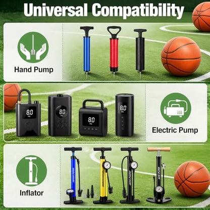 Air Needle for Balls, 20 Pcs Ball Pump Inflation Needles, Ball Pump Needles with Portable Storage Case, Heavy Duty Inflation Needles & Ball Pins for Basketball, Soccer Ball, Football, Bike Pump
